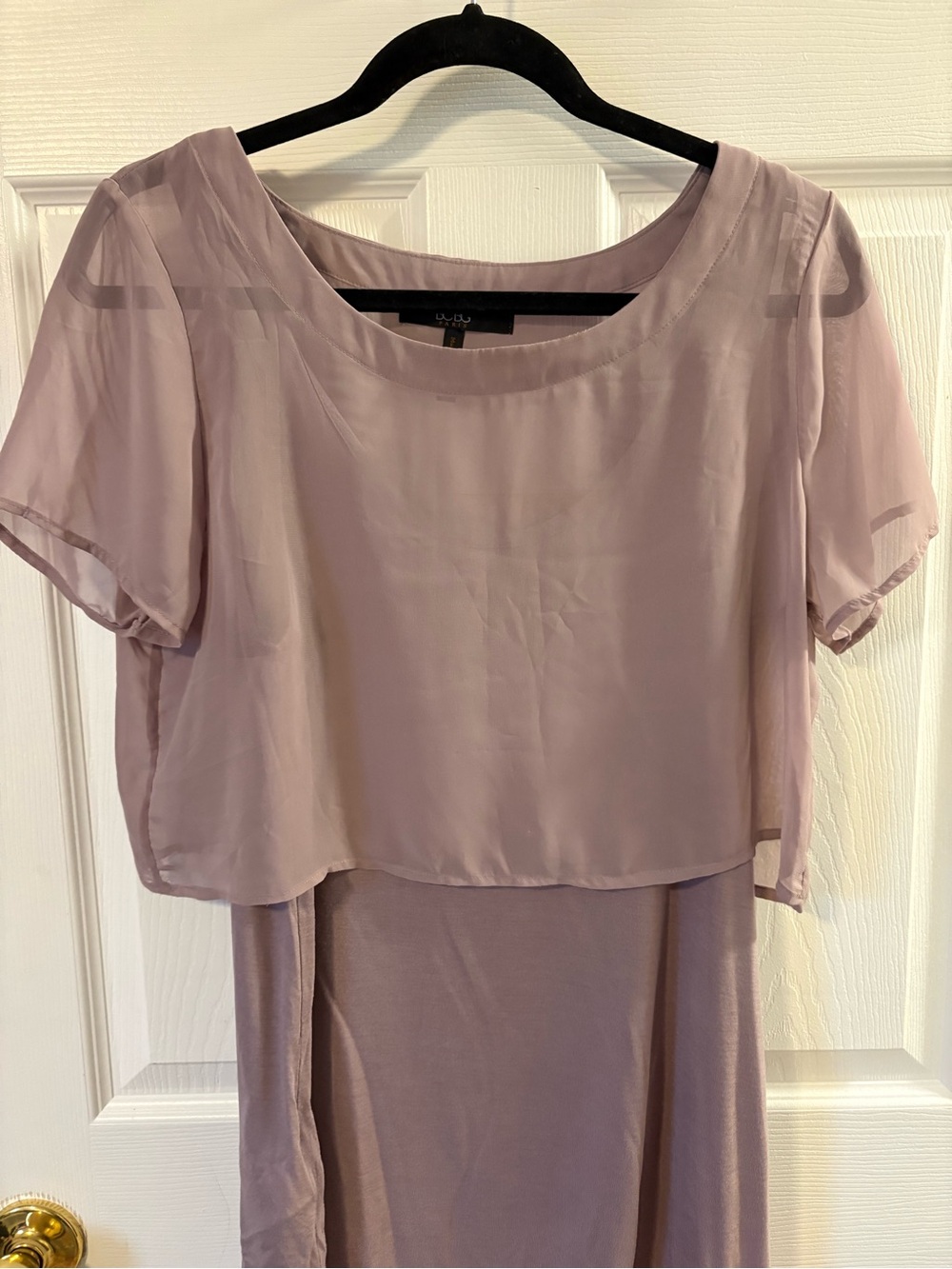 BCBG Dusty Lavender Layered Blouse